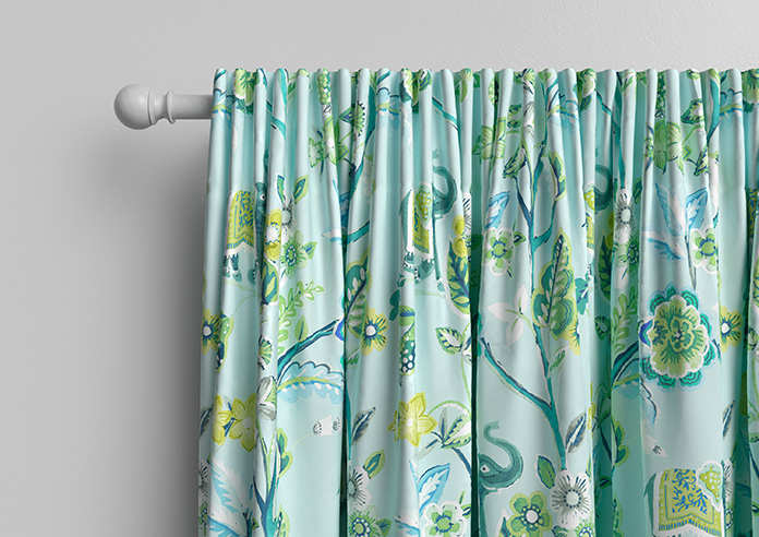 Gujarat, Cyan - Made to Measure Curtain - Image 10